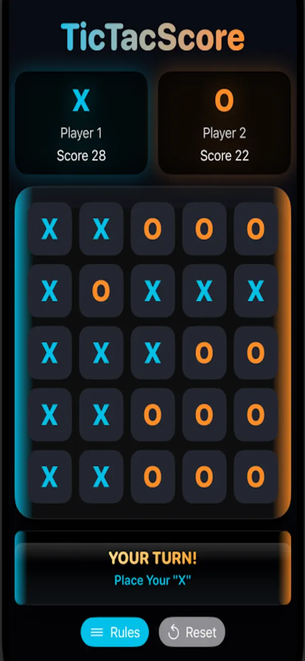 Screenshot #3 pour TicTacScore: 5x5