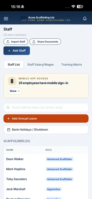 The Scaffold Software screenshot 2