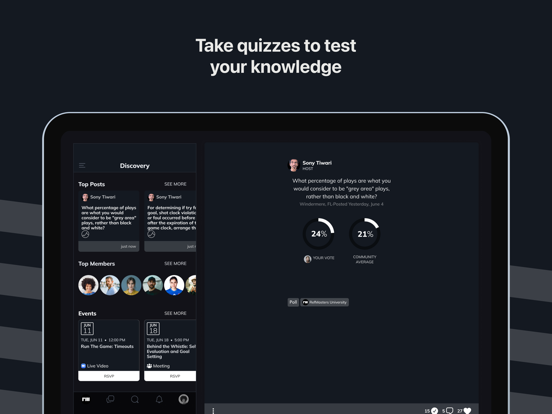 RefMasters Community iPad screenshot 5 - Sports app
