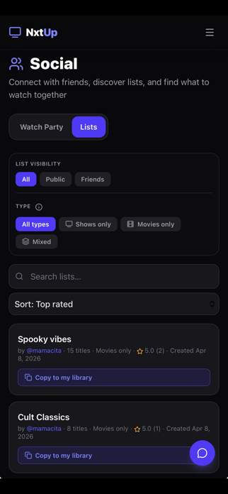 NxtUp: Streaming Hub Screenshot 5 of 7