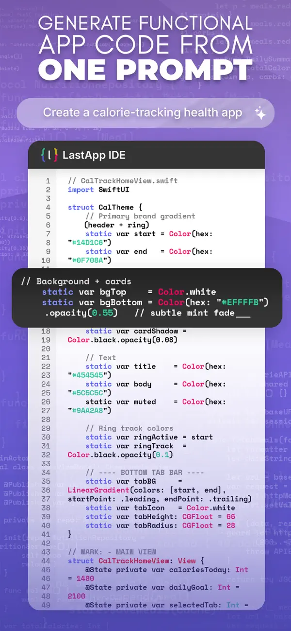 #1. Vibecode Apps IDE - LastApp (iOS) Ved: LastApp.AI