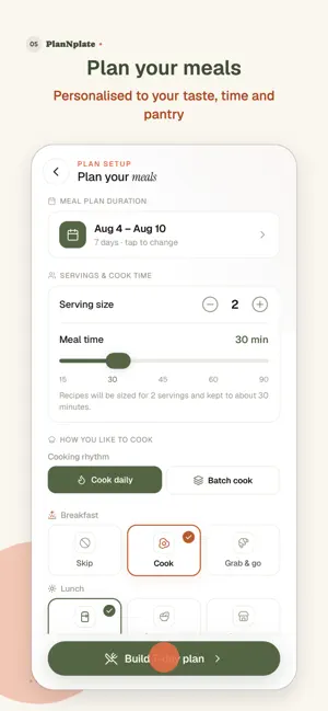 PlanNplate : Meal Planner screenshot 3