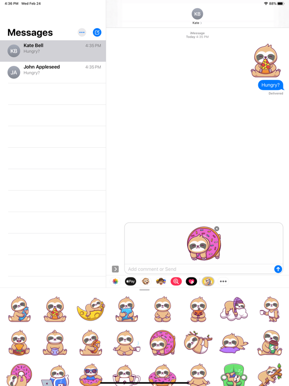 Screenshot #4 pour Sleepy Sloth Stickers