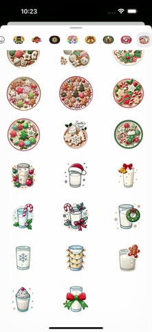 Santa's Milk Cookies Stickers screenshot