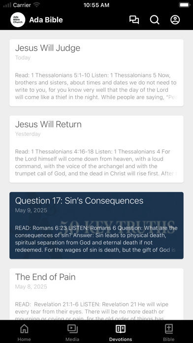 Ada Bible Church App Screenshot