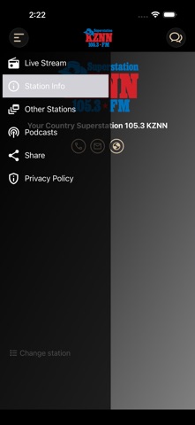 KZNN 105.3 FM iPhone screenshot