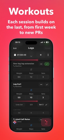 Repit: Workout & Calorie Log Screenshot 2 of 10