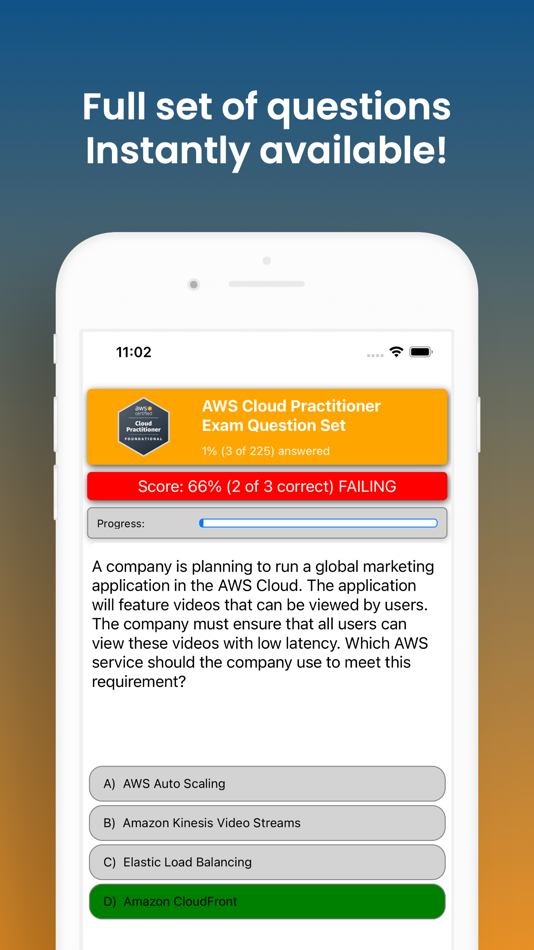#5. AWS Cloud Practitioner Test (iOS) 来自: Koray Salman