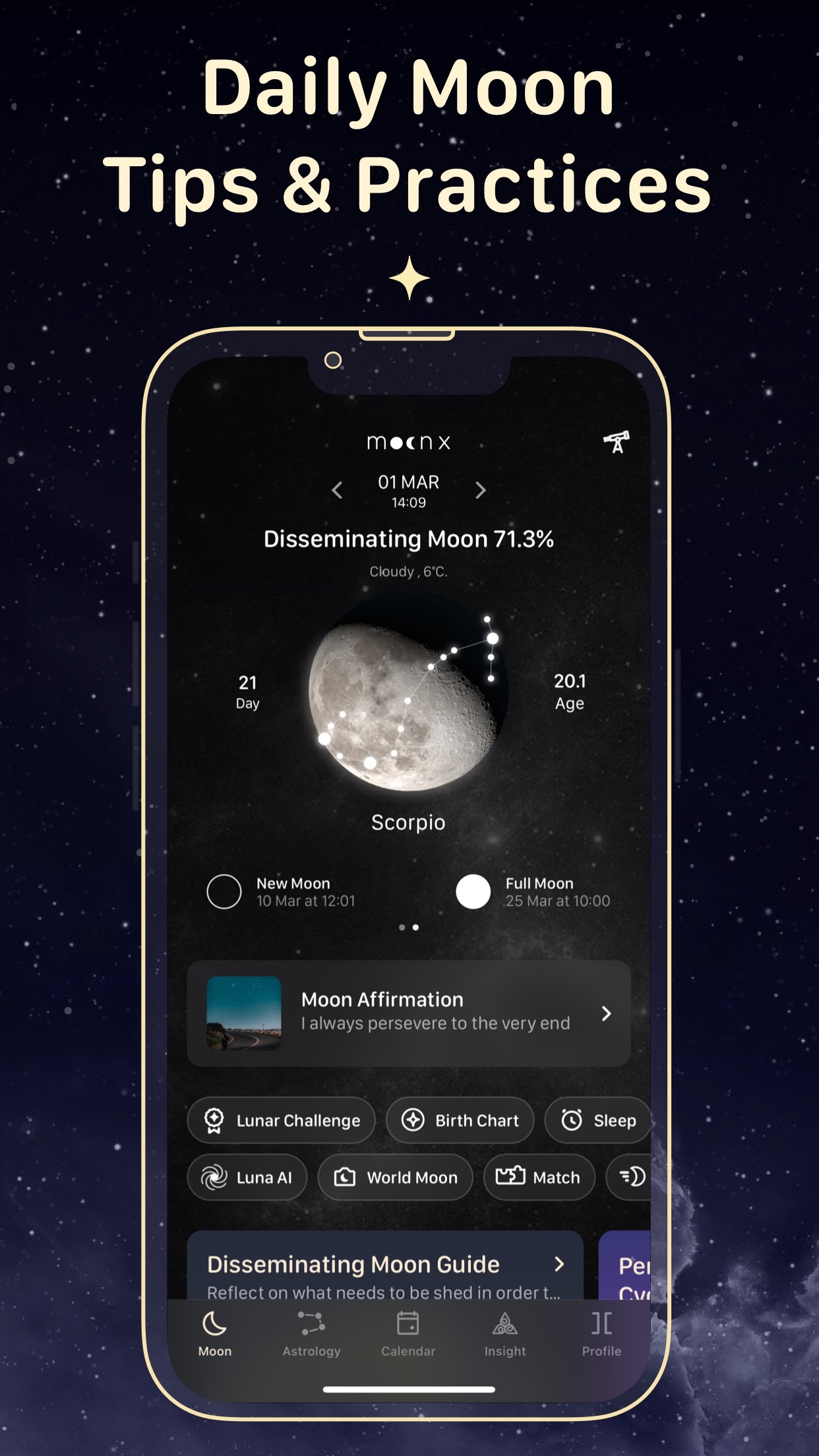 MoonX: Moon Phase Calendar screenshot 2