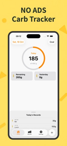 Carb Tracker - Caddy iPhone screenshot