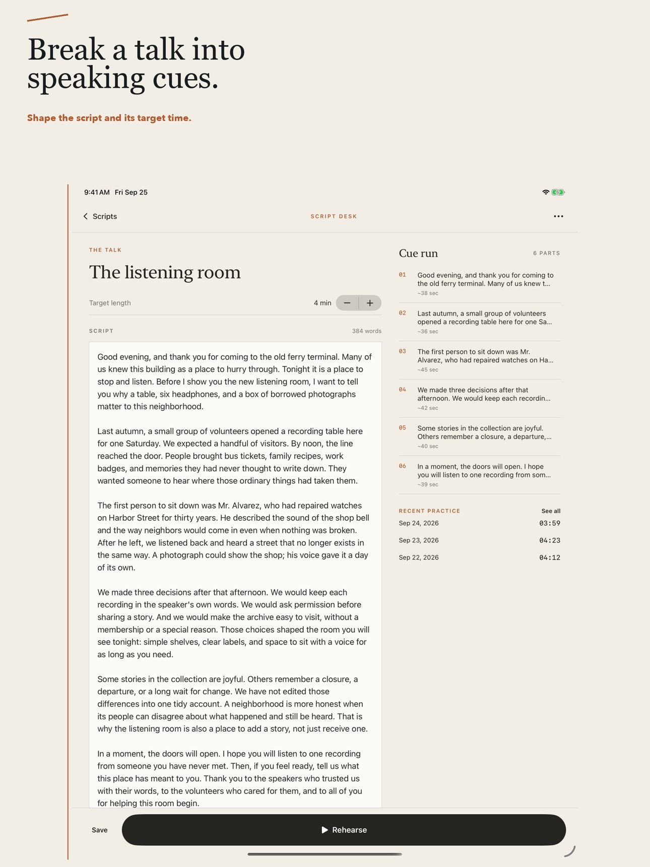 Screenshot 7 of Speakfold Speech Cue Cards
