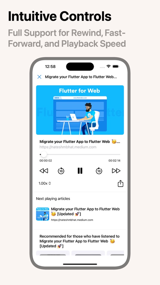 #2. Audiblog - Read Articles Aloud (iOS) 게시자: yudai hirose