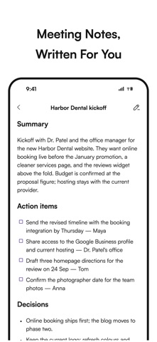 IamWriter - AI Meeting Notes Screenshot 7 of 7