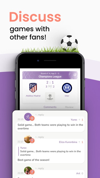 FanClub: Soccer Scores & Chats iPhone screenshot 2 - Sports app