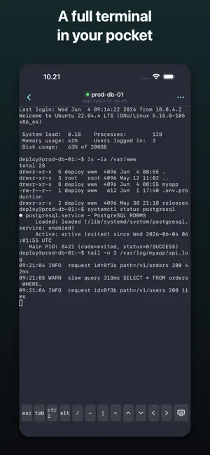 Termora SSH iPhone screenshot 1