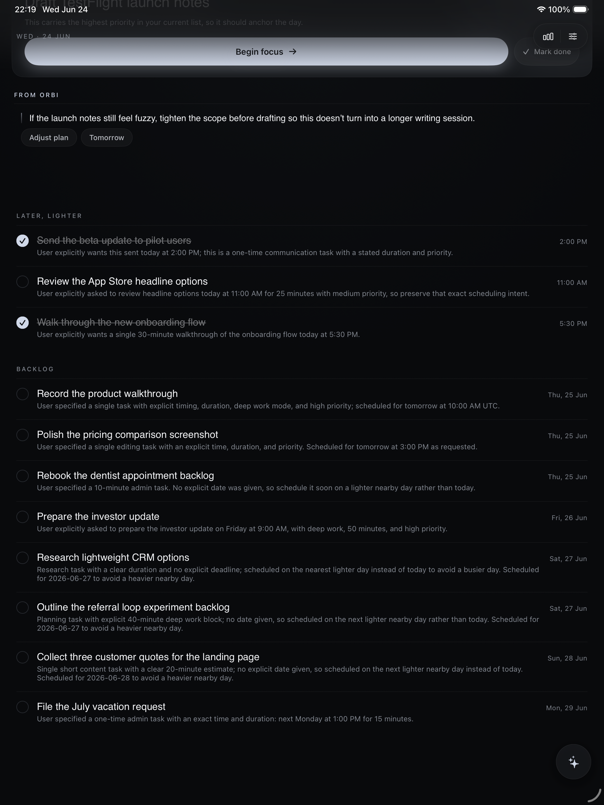 Orbi: AI Daily Planner screenshot 10