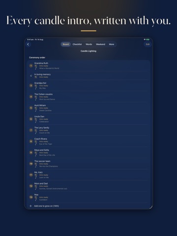 Bar Mitzvah Planner: Kvell iPad screenshot