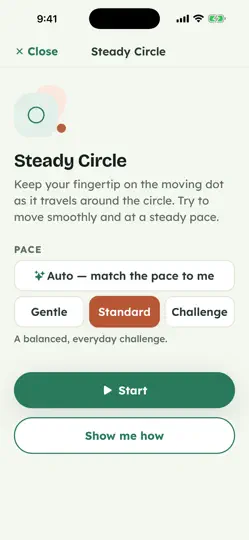 Скриншот Steadyhand: Hand Exercises на iPhone 1