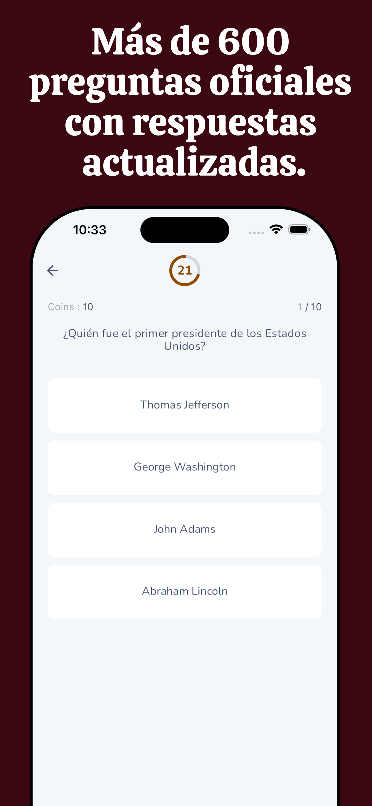 Test de Ciudadanía USA 2025