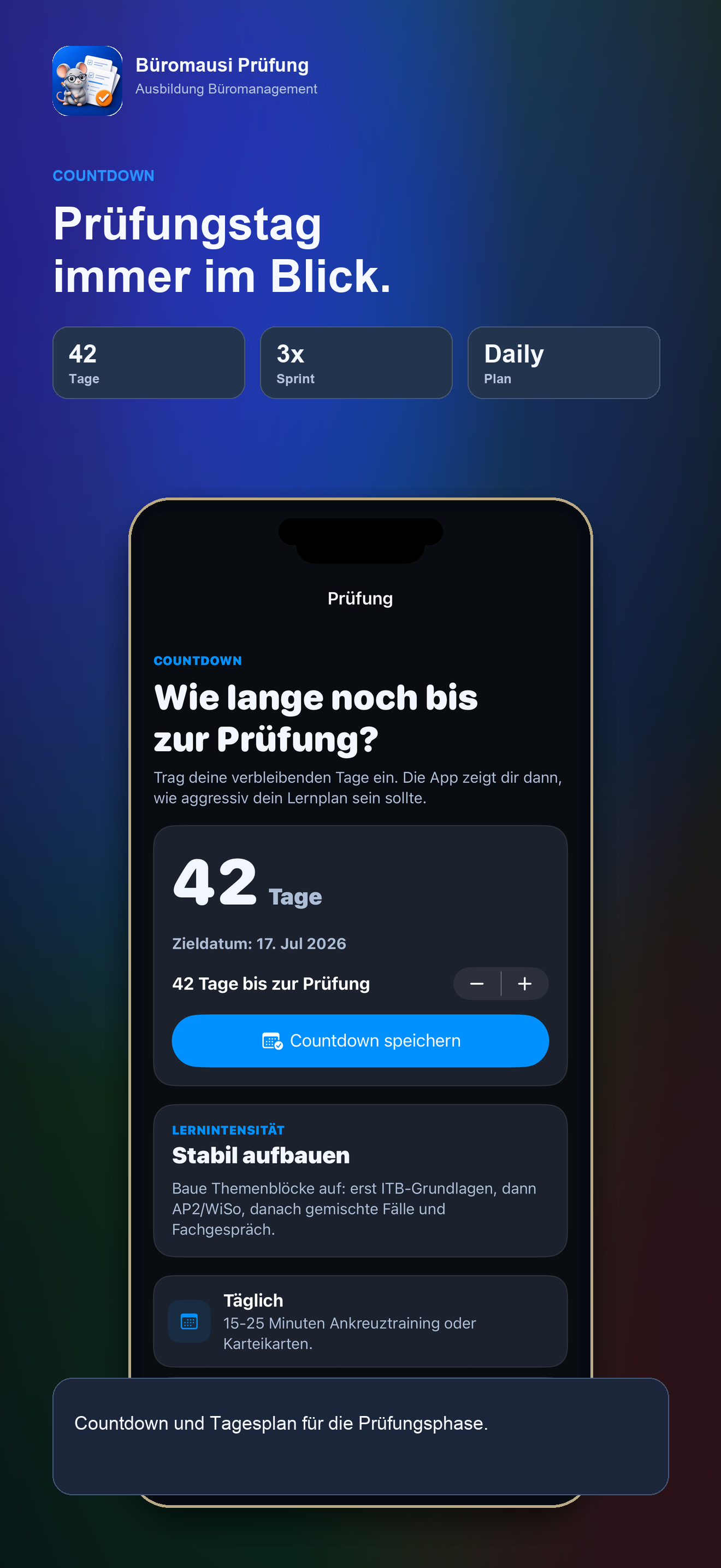 Büromausi Prüfung