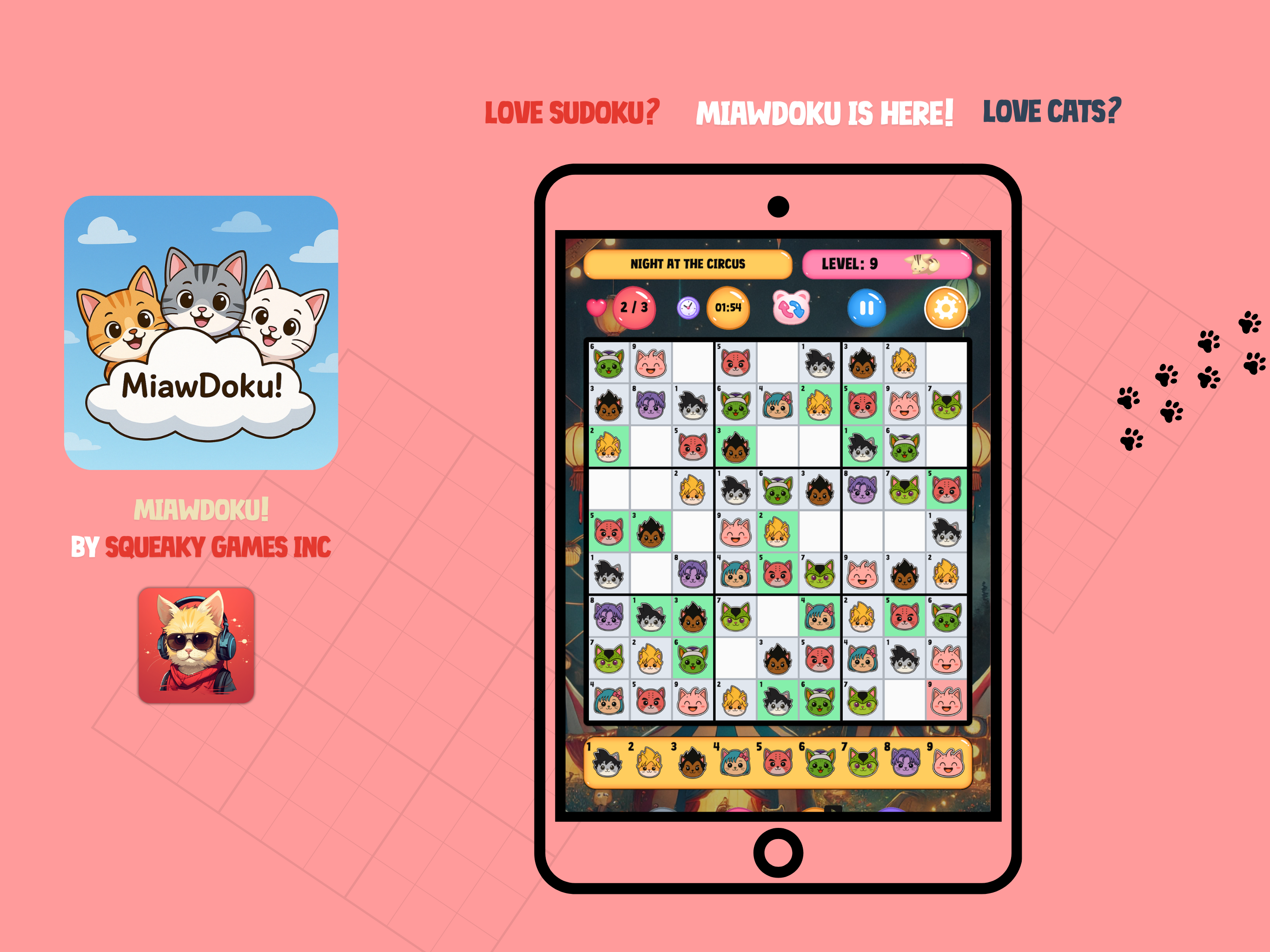 MiawDoku! – Kawaii Cat Sudoku