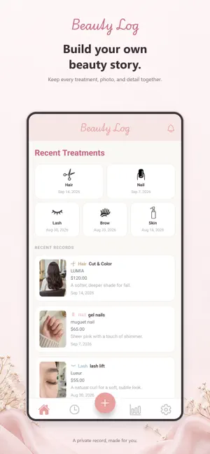 Beauty Log - Salon Diary screenshot 1