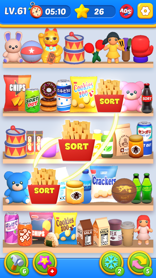 #1. Sort Out Match - Triple Match (iOS) Podle: PUZZLE LOFT CO.,LIMITED