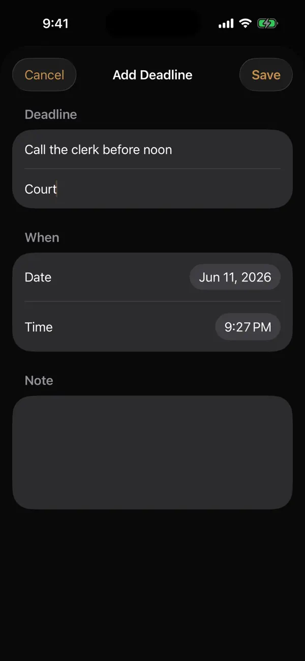 Screenshot #3 pour Deadline Countdown: Stay Sharp
