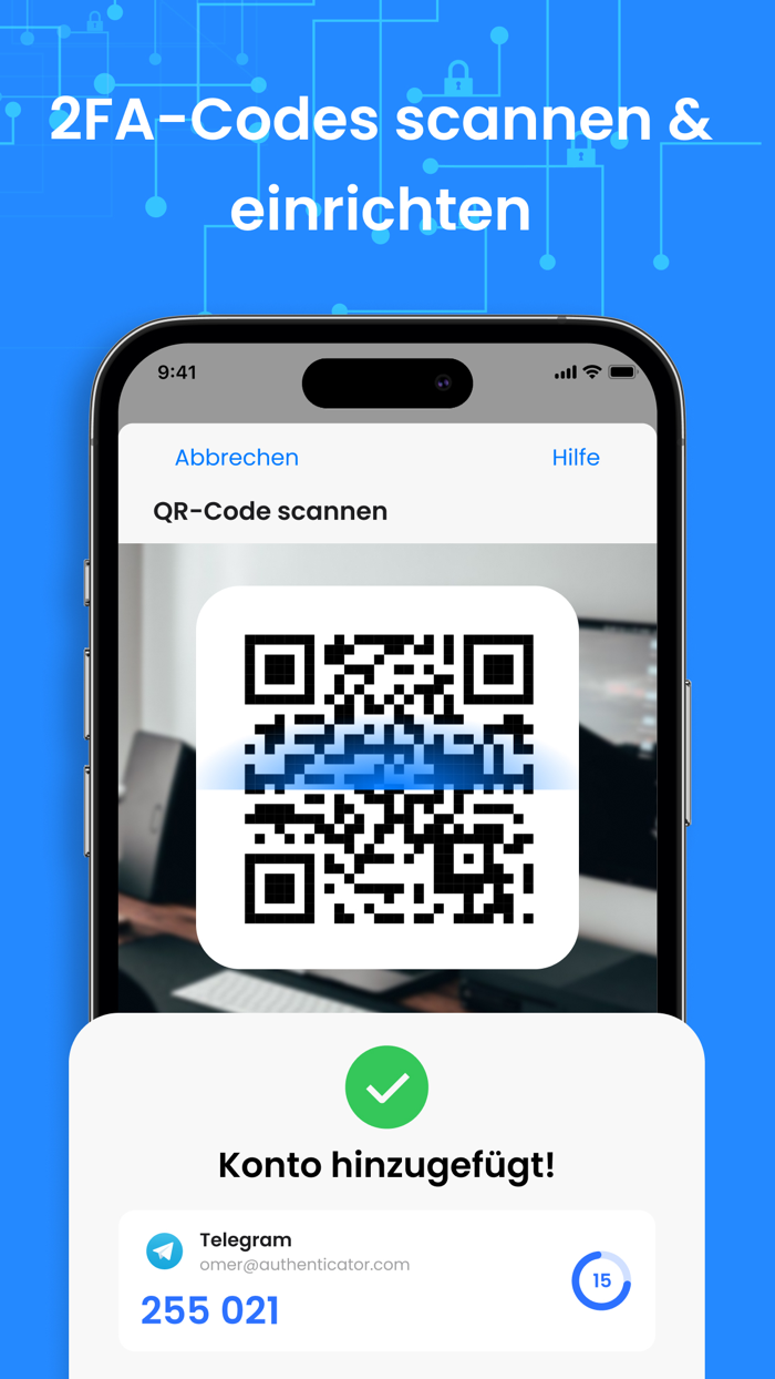 Authenticator App  Scan and 2FA
