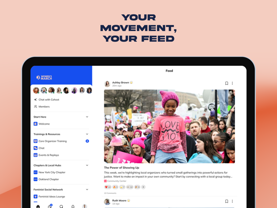 Women’s March Community iPad screenshot 4 - Social Networking app
