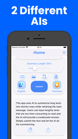 Summarize Text Summary screenshot