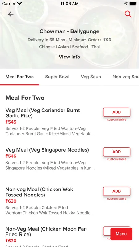 Chowman Food Delivery screenshot 2 of 4