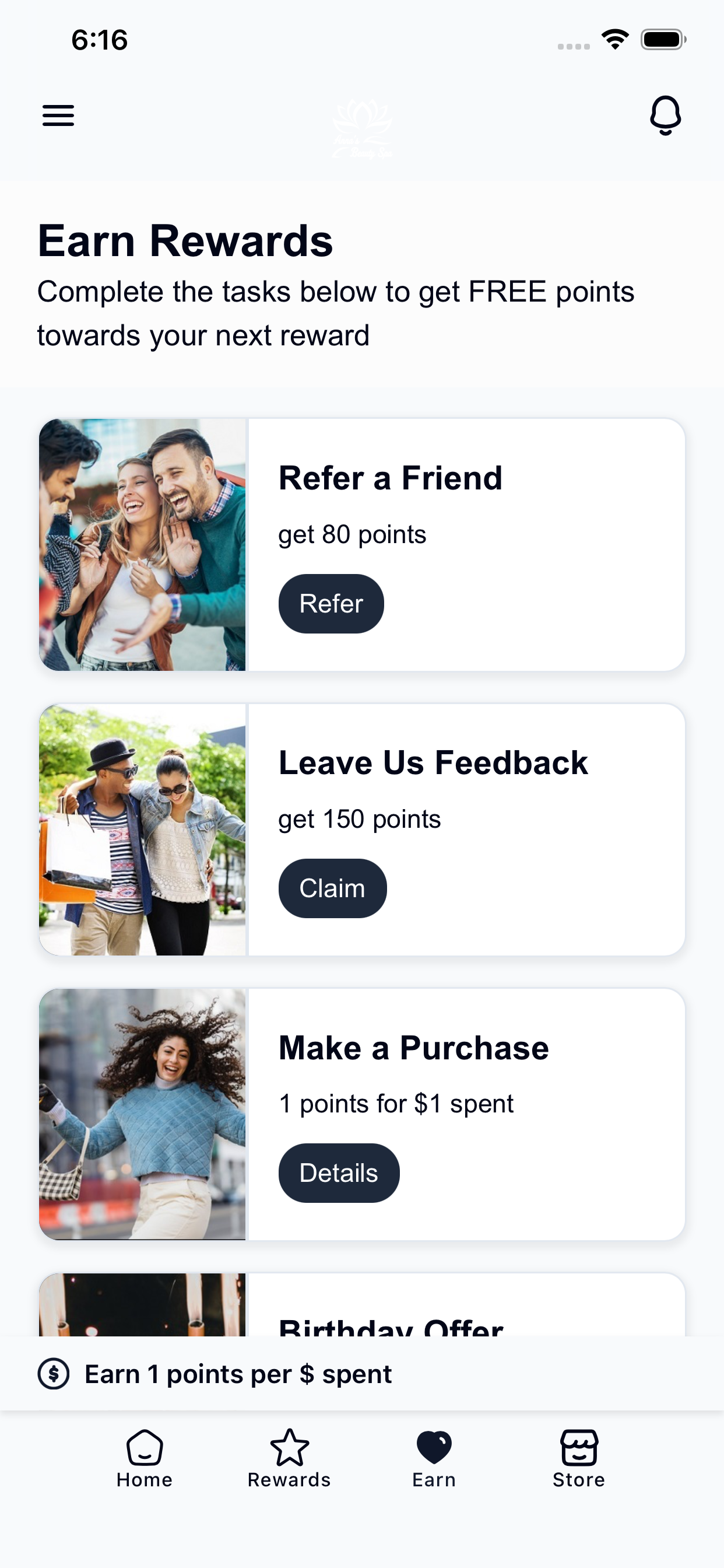 Annas Beauty Spa Rewards screenshot 5