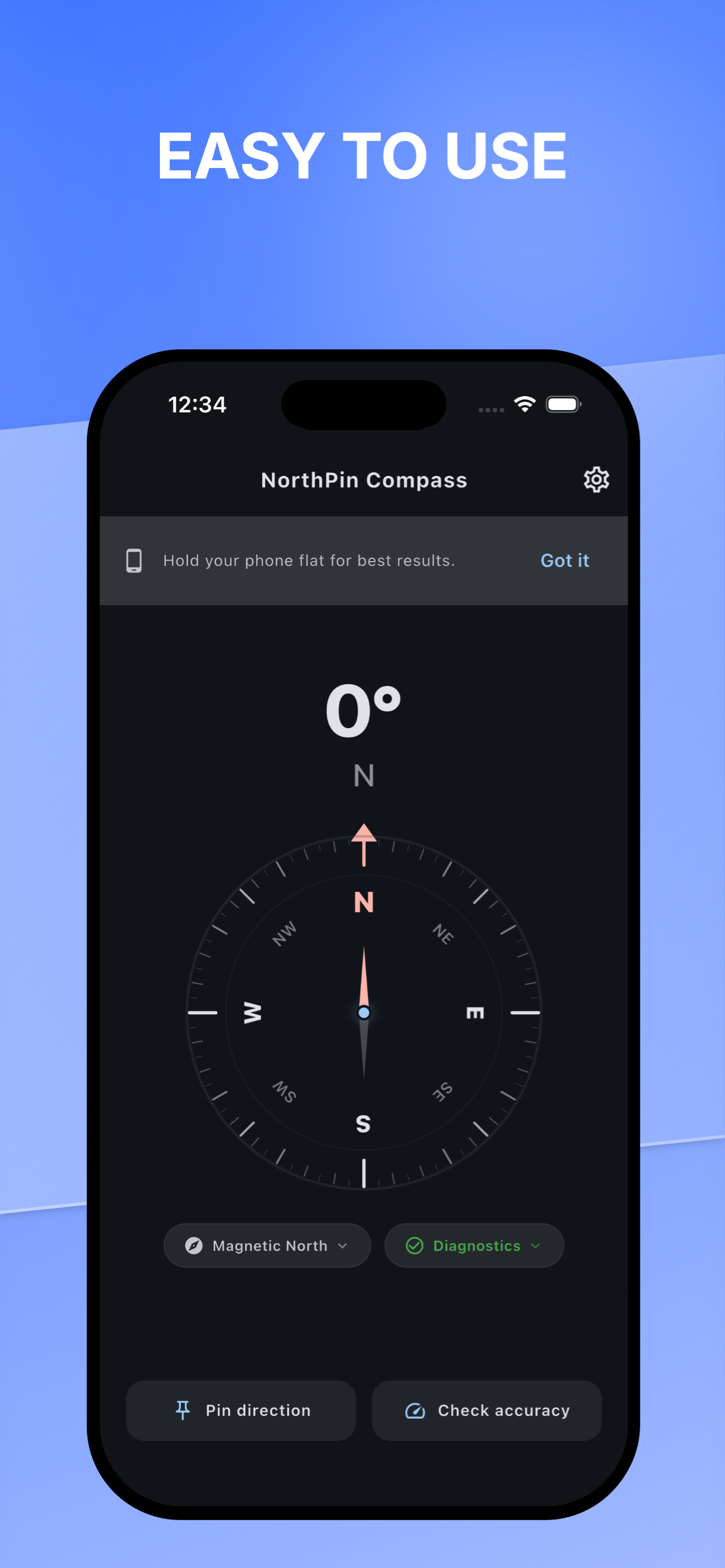 NorthPin True North Compass