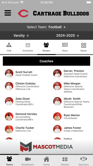 Carthage Bulldog Athletics Screenshot
