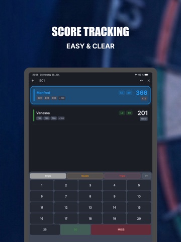 DartScore+ Darts Score Counter iPad screenshot 1
