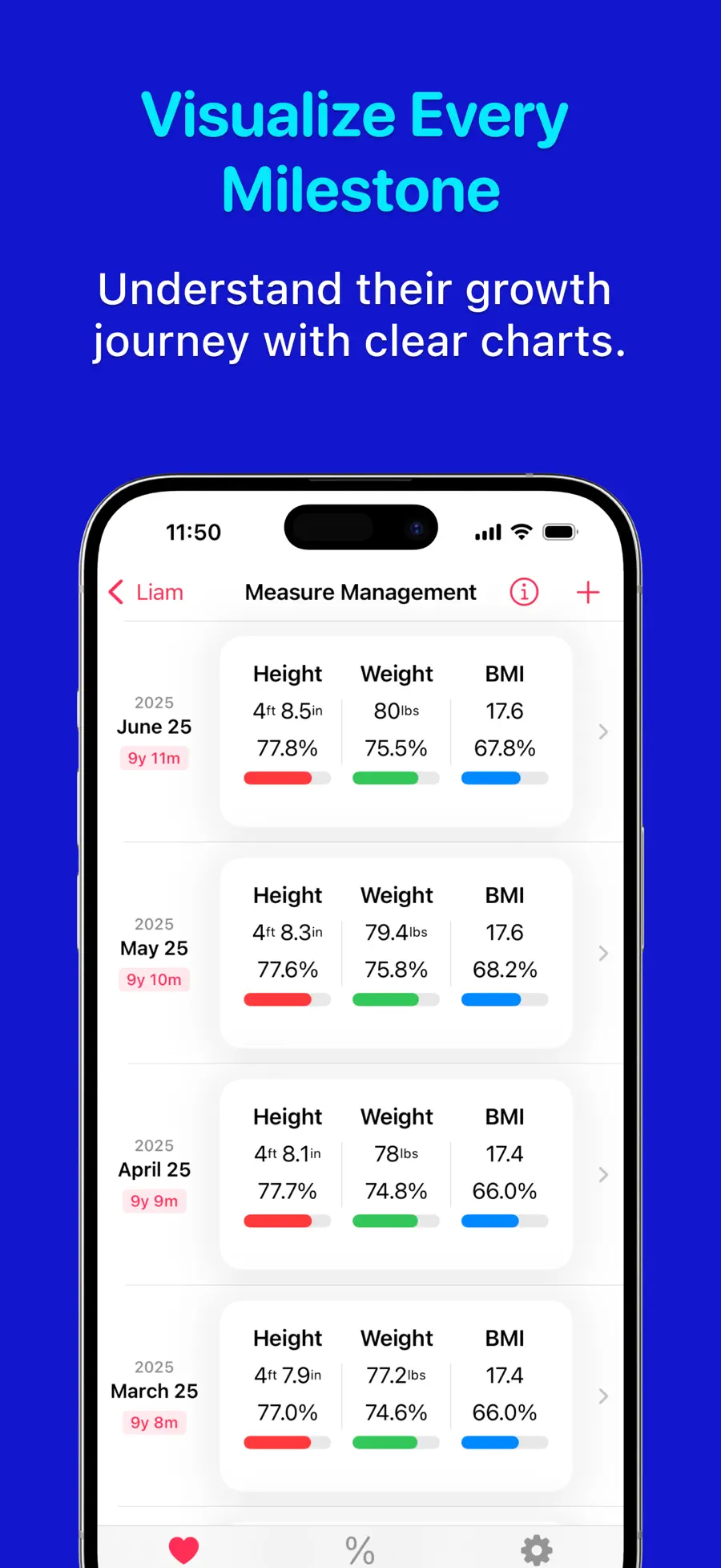 Growth Charts: baby & child screenshot 3