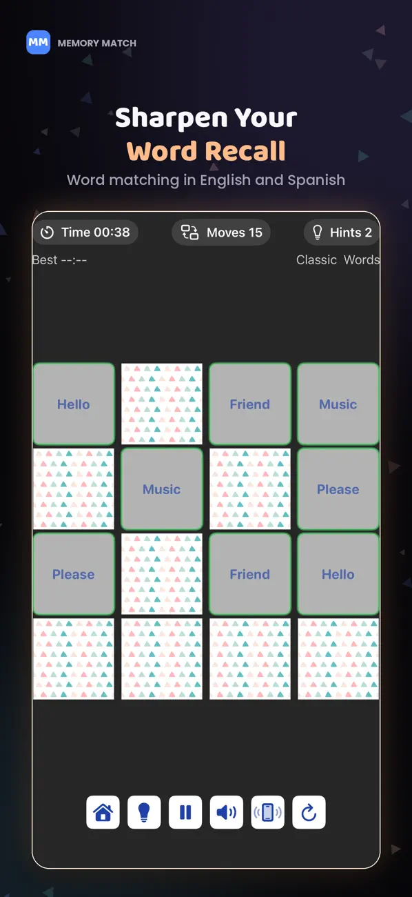 Screenshot #2 pour Memory Match: Brain Games