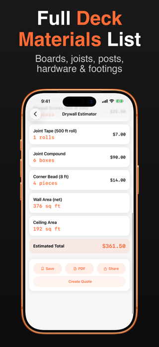 Contractor Calc Pro Screenshot 3 of 10