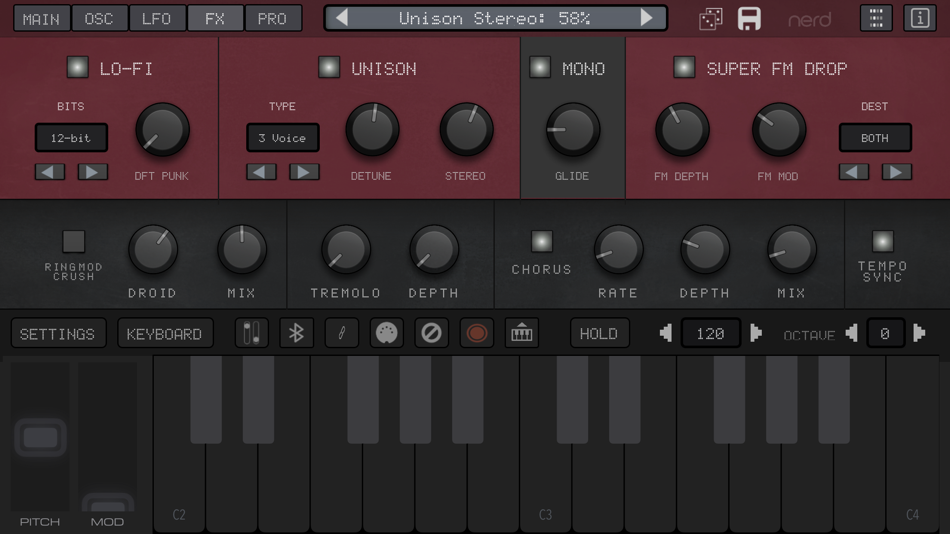 #5. NERD Synth A2x (iOS) Podle: AudioKit Pro