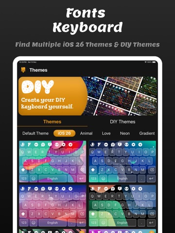 Fonts : Color Keyboard Themes iPad screenshot
