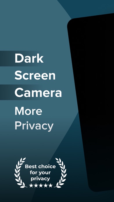 Discreet - Black screen camera iPhone screenshot 1 - Photo & Video app