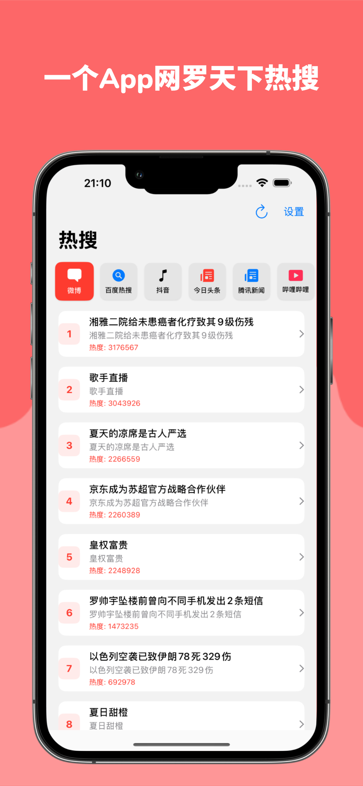 一键热榜-一键热搜聚合全网平台热搜头条资讯