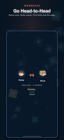 WordRace - Daily Word Duel screenshot