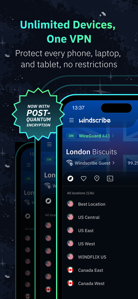 VPN Windscribe: Fast & Secure screenshot 1