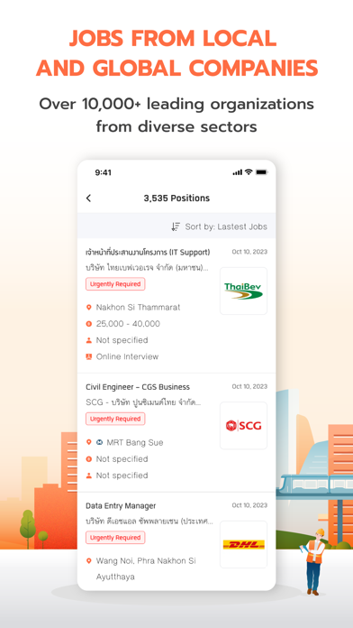 JobThai Jobs Search Screenshot