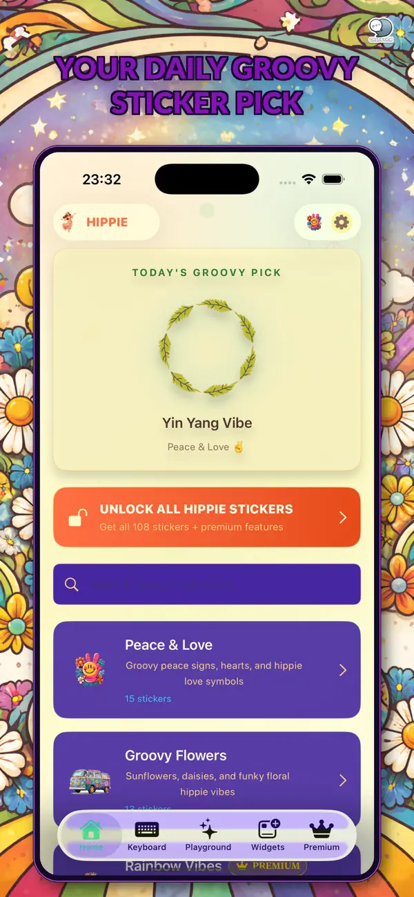 Screenshot #2 pour Hippie Emoji Stickers by CS