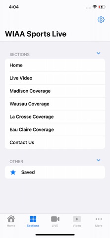 WIAA Sports Live iPhone screenshot