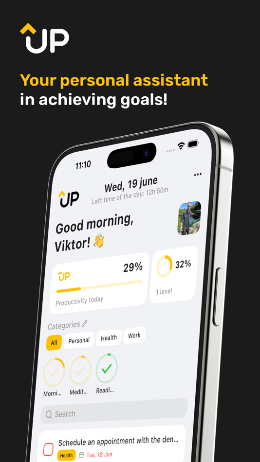 #2. UP: To Do List, Habit, Task (iOS) 由: Victor Shamruk