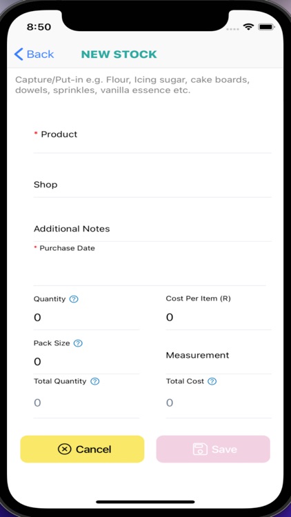 Bakers Pricing Calculator